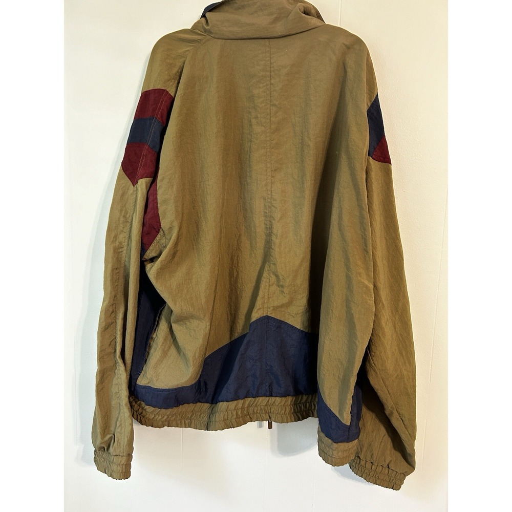 Vintage men's puma windbreaker jacket. Burgundy blue green. Zip‎ up. Large. - Picture 9 of 10